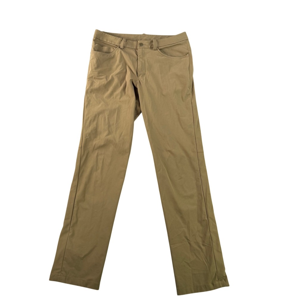 Lululemon ABC Classic Fit Pant Mens 32 Artifact Khaki Tan Warpstreme 5 Pocket